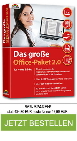 89% SPAREN! Das große Office Paket 2.0